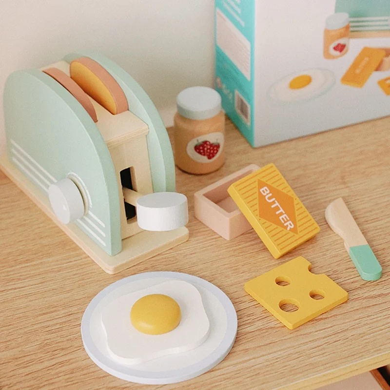 Wooden Simulation Toaster Toy  - огляд і ціна Kids Outdoor Kitchen Accessories