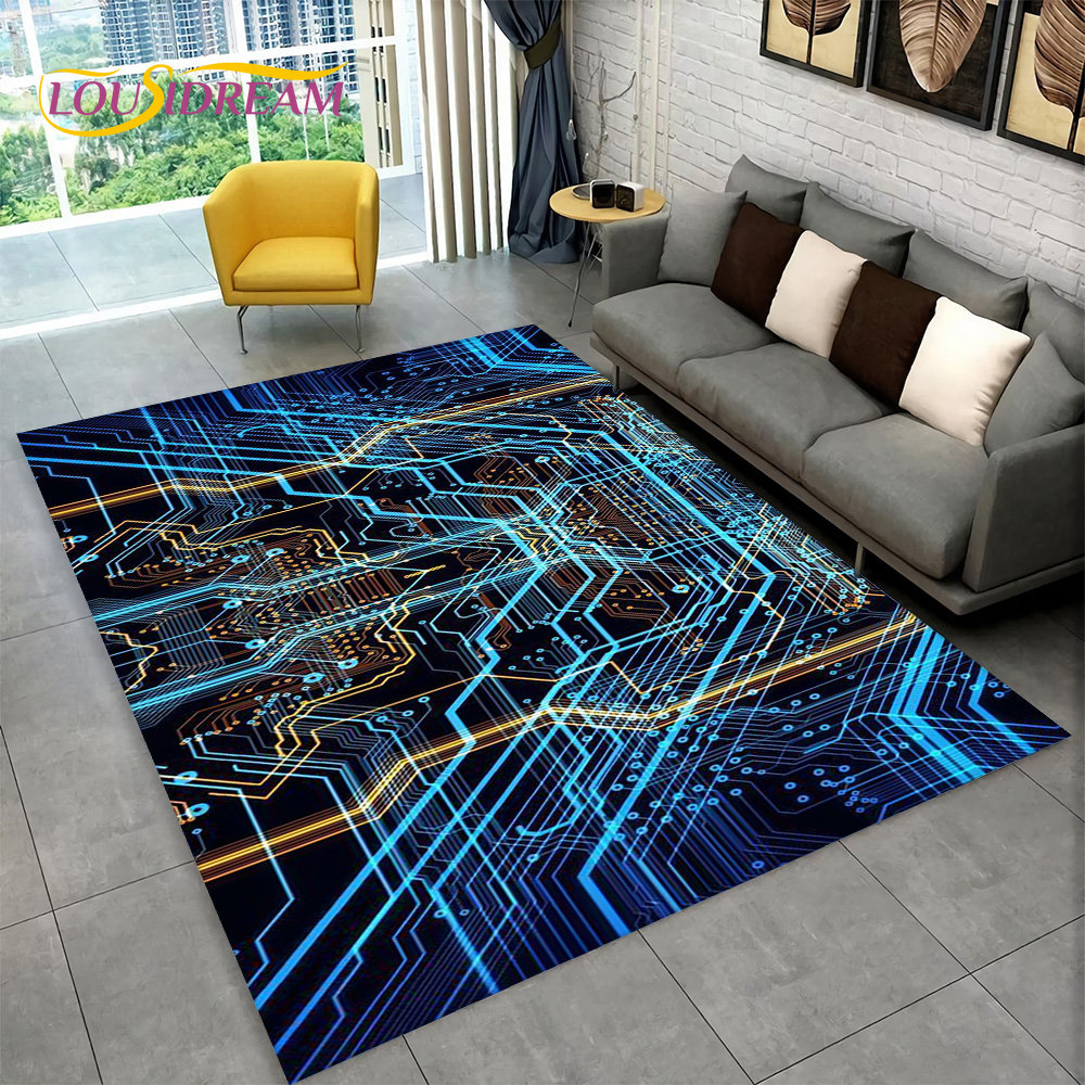 3D Chip Circuit Board Area Rug - огляд і ціна Kids Outdoor Area